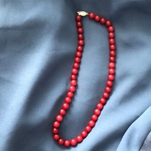 Ruby Red Stone Necklace